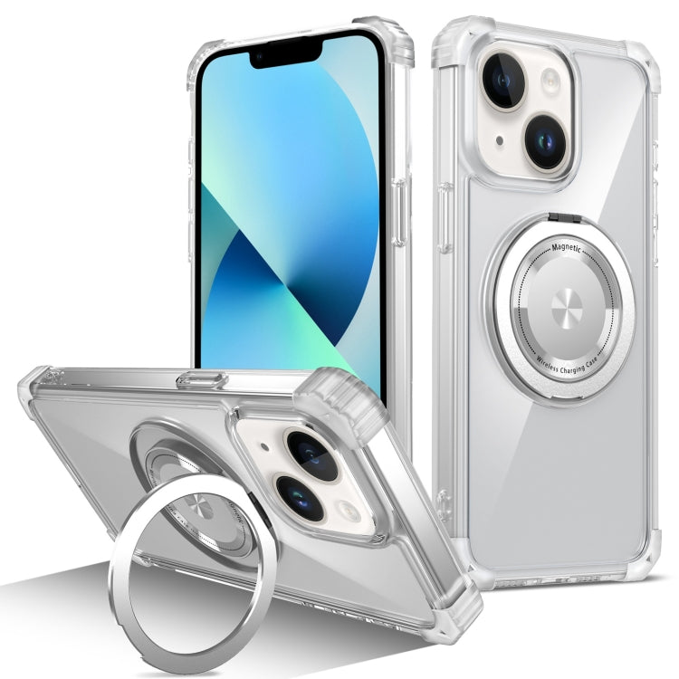 Gold Shield CD Pattern MagSafe Magnetic Phone Case with Rotating Stand