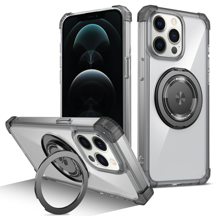 Gold Shield CD Pattern MagSafe Magnetic Phone Case with Rotating Stand