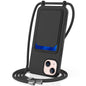 Integrated Card Bag Solid Color Liquid Silicone Phone Case with Lanyard