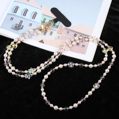 Phone Anti-lost Neck Chain Plastic Diamond Pearl Crossbody Lanyard