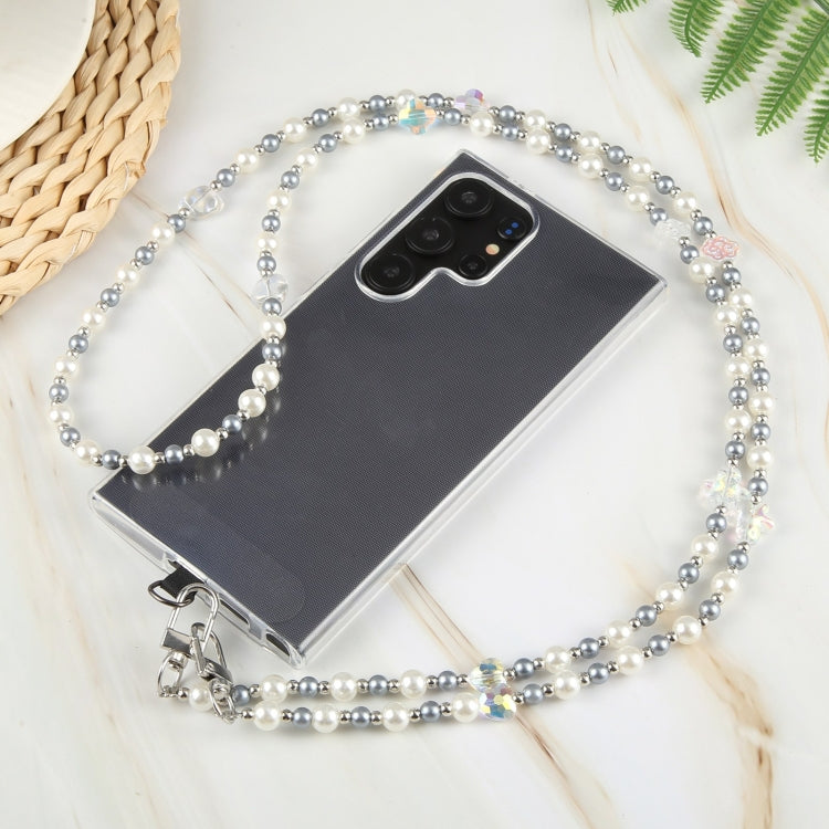 Phone Anti-lost Neck Chain Plastic Diamond Pearl Crossbody Lanyard