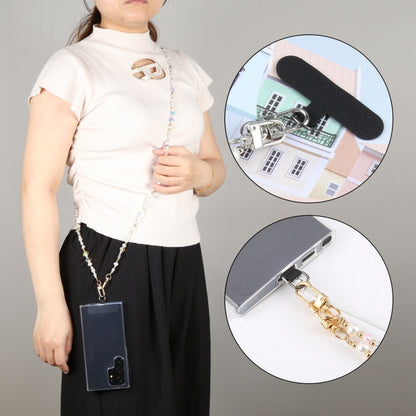 Phone Anti-lost Neck Chain Plastic Diamond Pearl Crossbody Lanyard