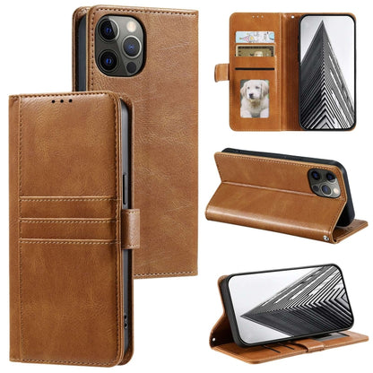 Simple 6-Card Wallet Leather Phone Case