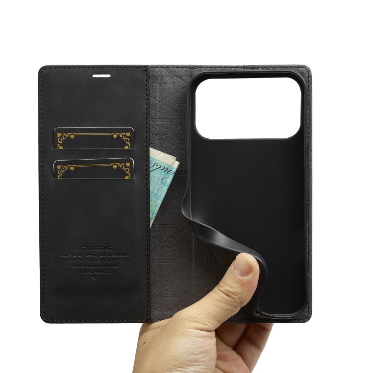 LC.IMEEKE Strong Magnetism Microfiber Leather Phone Case