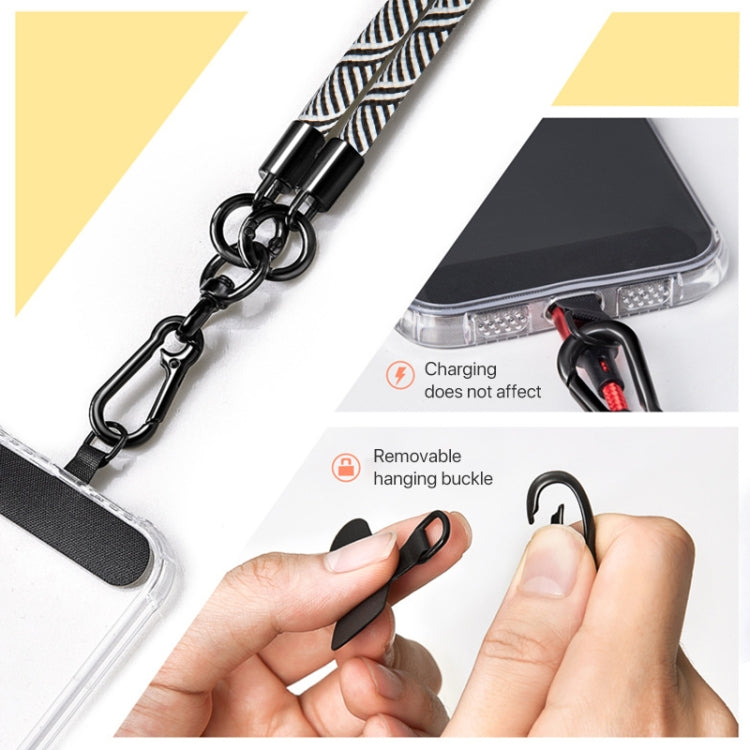 8mm Twill Texture Adjustable Phone Anti-lost Neck Chain Nylon Crossbody Lanyard, Adjustable Length: about 75-135cm