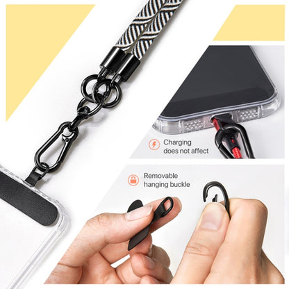 8mm Twill Texture Adjustable Phone Anti-lost Neck Chain Nylon Crossbody Lanyard, Adjustable Length: about 75-135cm