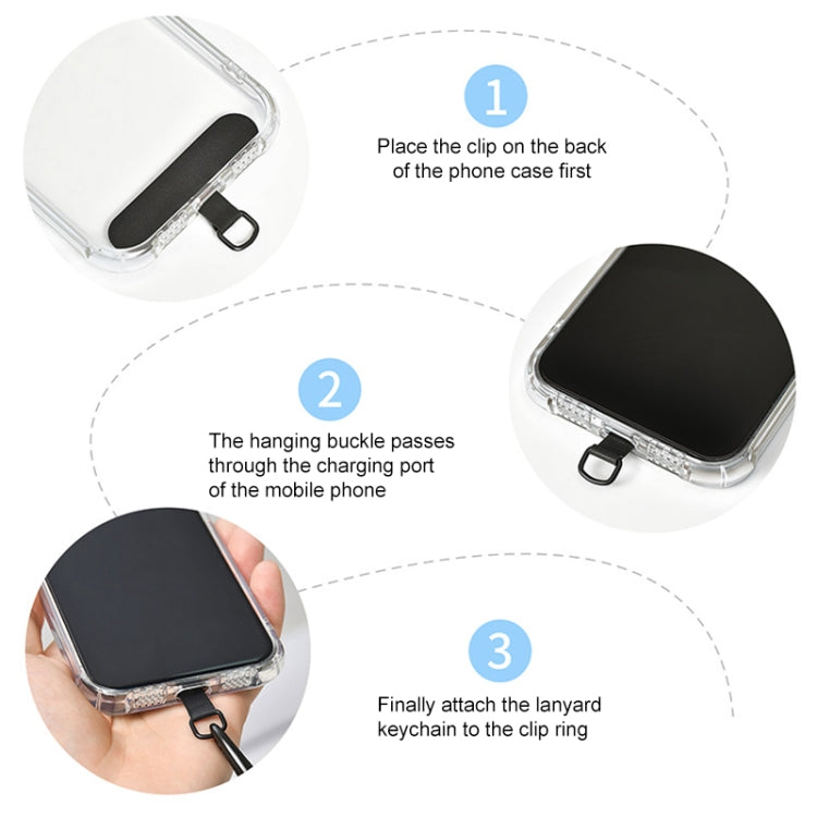 8mm Twill Texture Adjustable Phone Anti-lost Neck Chain Nylon Crossbody Lanyard, Adjustable Length: about 75-135cm