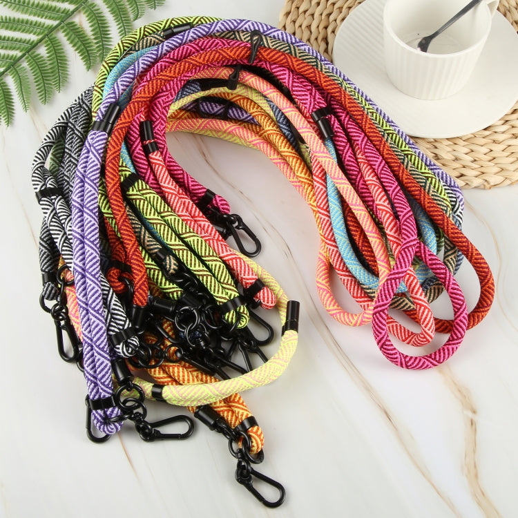8mm Twill Texture Adjustable Phone Anti-lost Neck Chain Nylon Crossbody Lanyard, Adjustable Length: about 75-135cm
