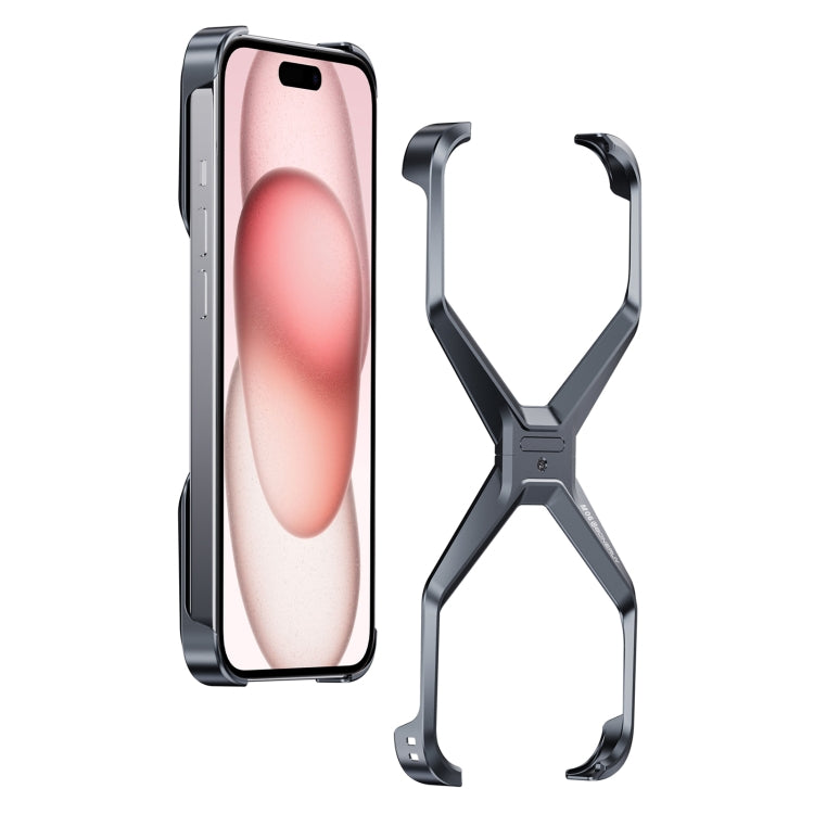 Frameless X-shaped Metal Phone Case