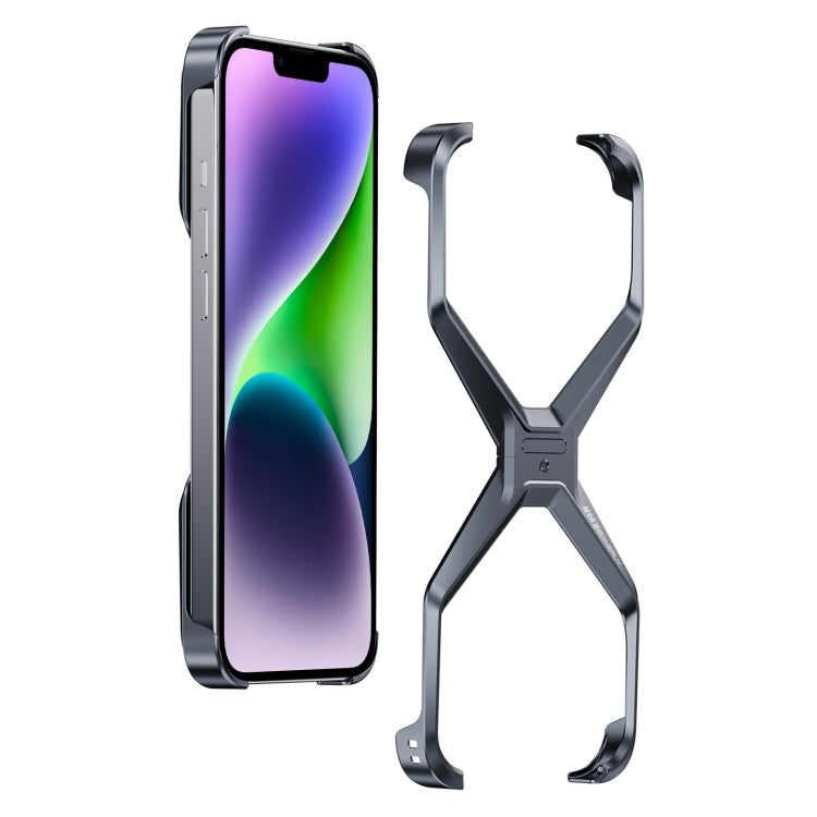 Frameless X-shaped Metal Phone Case