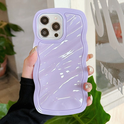 Solid Color Waves PC Hybrid TPU Phone Case