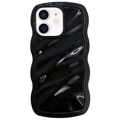 Solid Color Waves PC Hybrid TPU Phone Case