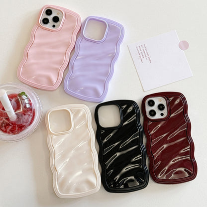 Solid Color Waves PC Hybrid TPU Phone Case