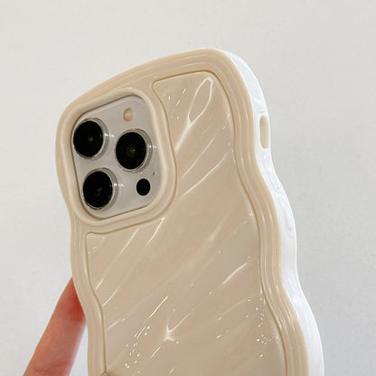 Solid Color Waves PC Hybrid TPU Phone Case