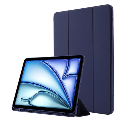 Skin Feel Tri-fold Leather Tablet Case with Pen Slot