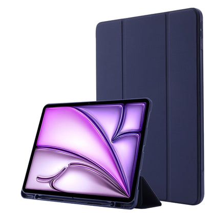 Skin Feel Tri-fold Leather Tablet Case with Pen Slot