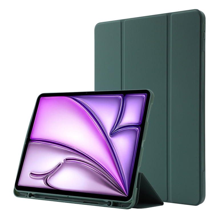 Skin Feel Tri-fold Leather Tablet Case with Pen Slot