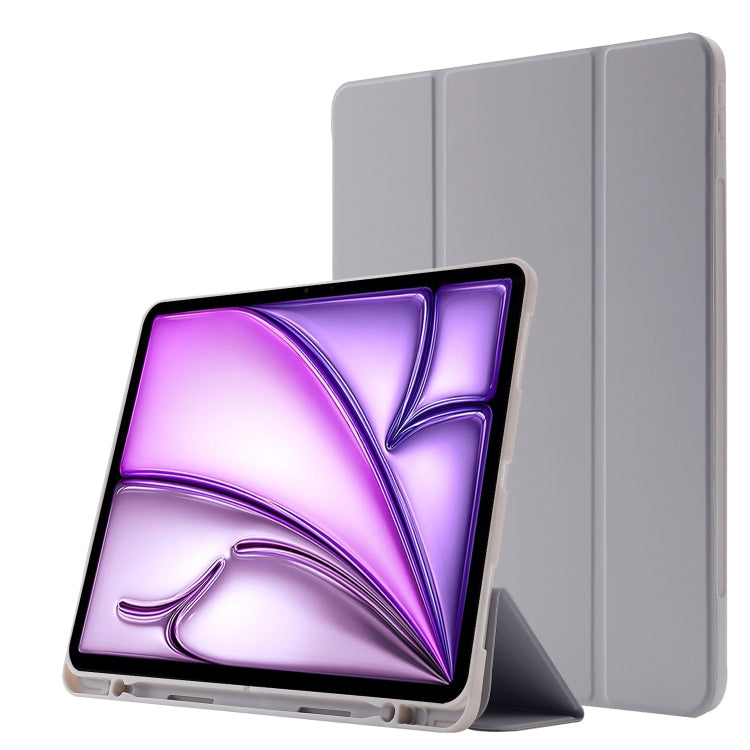 Skin Feel Tri-fold Leather Tablet Case with Pen Slot