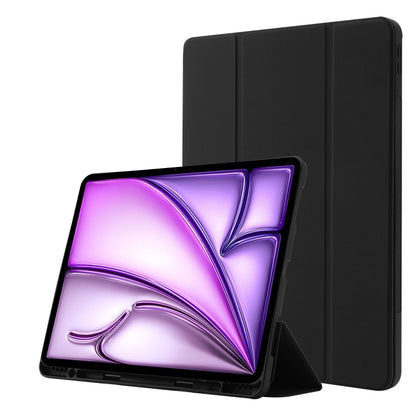 Skin Feel Tri-fold Leather Tablet Case with Pen Slot