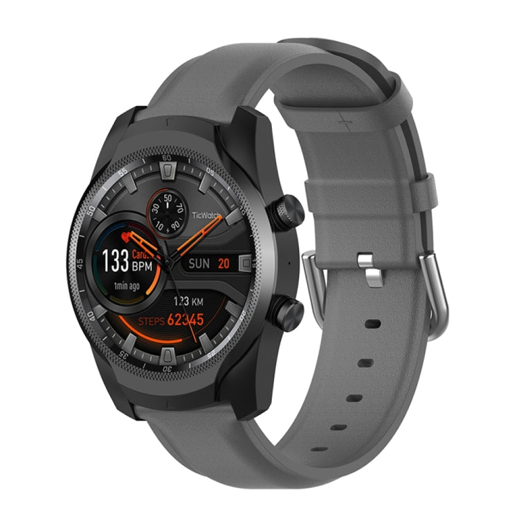 22mm Leather Strap with Round Tail Buckle