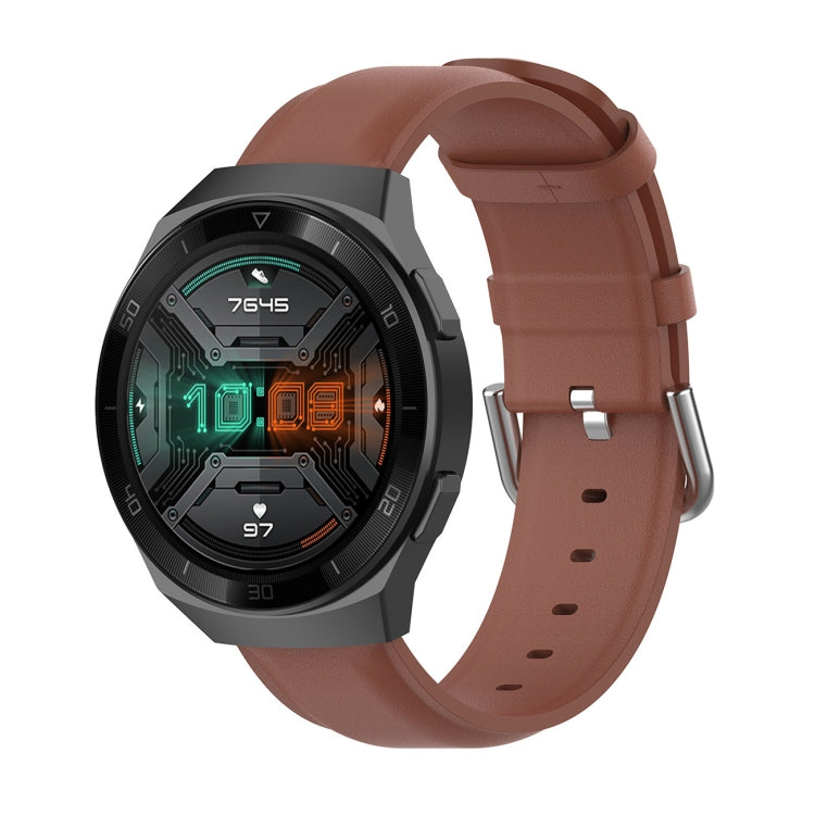 22mm Leather Strap with Round Tail Buckle