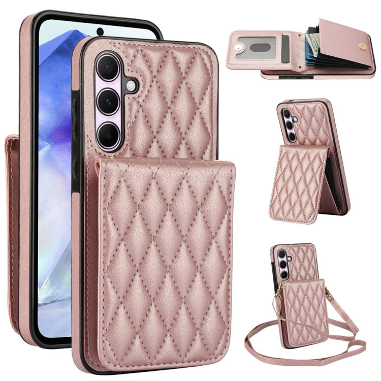 YM015 Crossbody Rhombic Card Bag RFID Phone Case