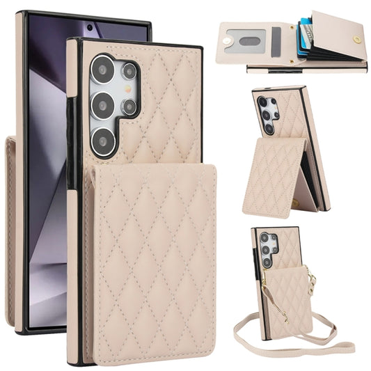 YM015 Crossbody Rhombic Card Bag RFID Phone Case, For Samsung Galaxy S23 Ultra 5G, For Samsung Galaxy S23+ 5G, For Samsung Galaxy S23 5G, For Samsung Galaxy S21 5G, For Samsung Galaxy S21+ 5G, For Samsung Galaxy S21 Ultra 5G
