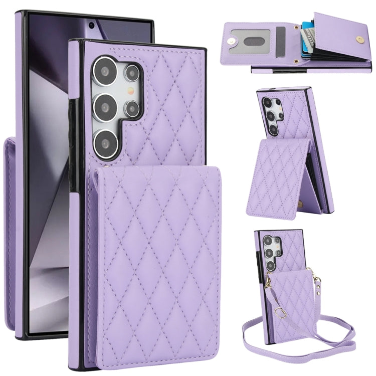 YM015 Crossbody Rhombic Card Bag RFID Phone Case