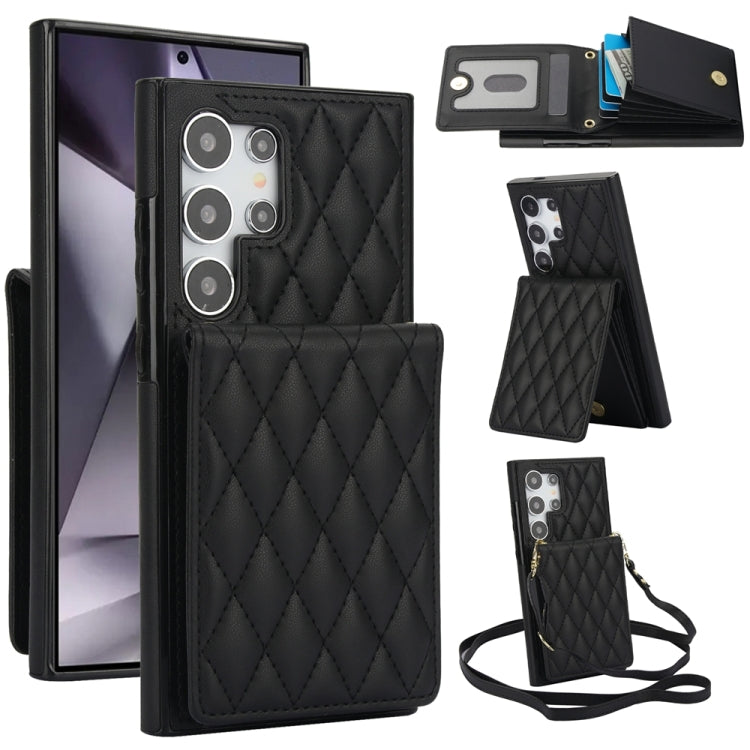 YM015 Crossbody Rhombic Card Bag RFID Phone Case