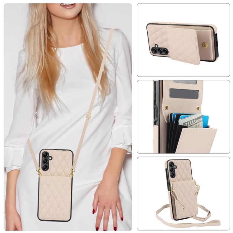 YM015 Crossbody Rhombic Card Bag RFID Phone Case
