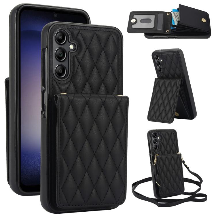 YM015 Crossbody Rhombic Card Bag RFID Phone Case