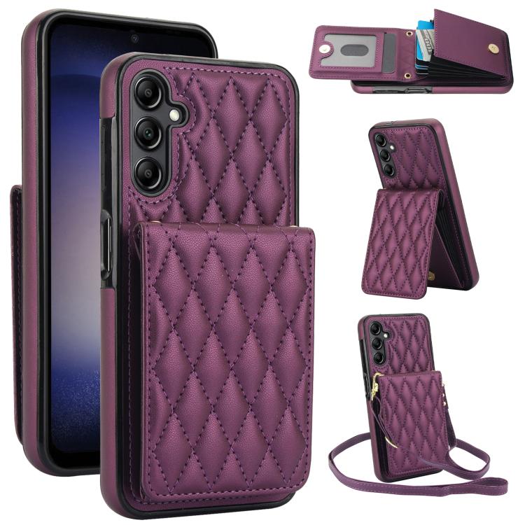 YM015 Crossbody Rhombic Card Bag RFID Phone Case