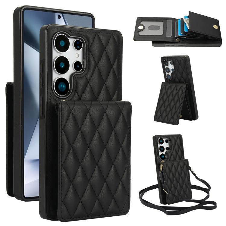 YM015 Crossbody Rhombic Card Bag RFID Phone Case