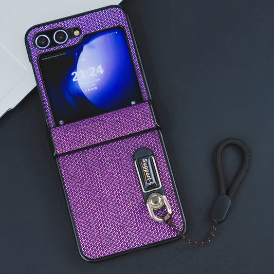 Three Parts Flash Diamond Fold PC Phone Case with Lanyard, For Samsung Galaxy Z Flip6 / Flip7 FE, For Samsung Galaxy Z Fold6 5G, For Samsung Galaxy Z Fold5, For Samsung Galaxy Z Flip5