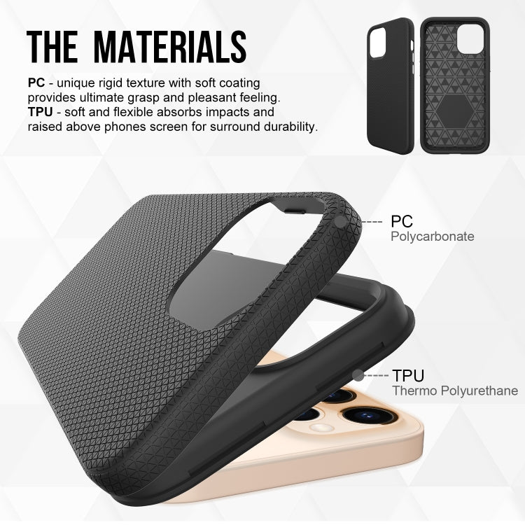 Triangle Armor Texture TPU + PC Case, For iPhone 12 mini, For iPhone 12 / 12 Pro, For iPhone 12 Pro Max