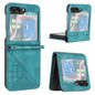 YX0080 Grid Butterfly Embossed Pattern Flip Leather Phone Case with Lanyard
