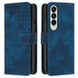 YX0080 Grid Butterfly Embossed Pattern Flip Leather Phone Case with Lanyard