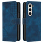 YX0080 Grid Butterfly Embossed Pattern Flip Leather Phone Case with Lanyard