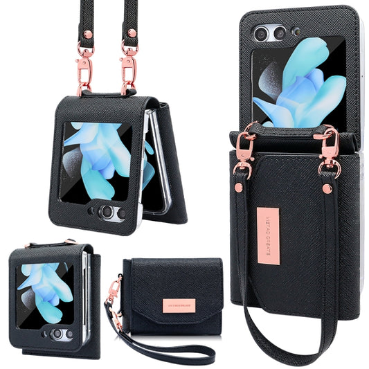 VIETAO Portable Wallet Foldable PU Phone Case, For Samsung Galaxy Z Flip6 / Flip7 FE, For Samsung Galaxy Z Flip5, For Samsung Galaxy Z Flip4, For Samsung Galaxy Z Flip3 5G