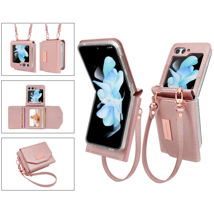 VIETAO Portable Wallet Foldable PU Phone Case, For Samsung Galaxy Z Flip6 / Flip7 FE, For Samsung Galaxy Z Flip5, For Samsung Galaxy Z Flip4, For Samsung Galaxy Z Flip3 5G
