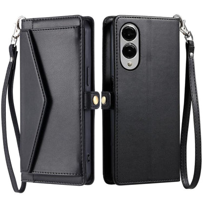 Wallet Multi-card Slot Leather Phone Case with Lanyard, For Samsung Galaxy S25 Edge 5G, For Samsung Galaxy S25 5G, For Samsung Galaxy S25+ 5G, For Samsung Galaxy S25 Ultra 5G