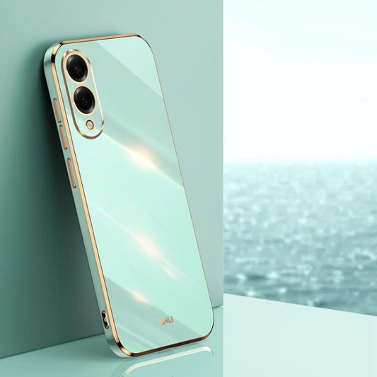 XINLI Straight Edge 6D Electroplate TPU Phone Case, For Samsung Galaxy S25 Edge 5G, For Samsung Galaxy S25 5G, For Samsung Galaxy S25+ 5G, For Samsung Galaxy S25 Ultra 5G, For Samsung Galaxy S24 FE 5G