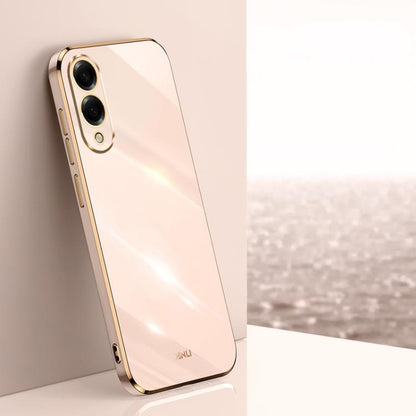 XINLI Straight Edge 6D Electroplate TPU Phone Case, For Samsung Galaxy S25 Edge 5G, For Samsung Galaxy S25 5G, For Samsung Galaxy S25+ 5G, For Samsung Galaxy S25 Ultra 5G, For Samsung Galaxy S24 FE 5G