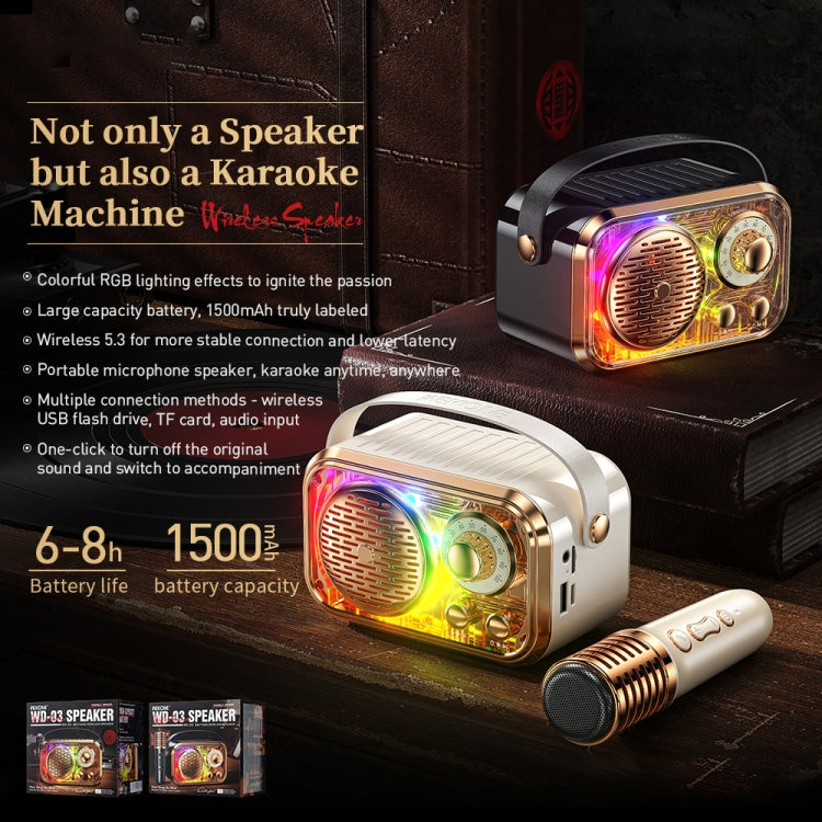WK WD-03 Honey Portable Mini Bluetooth Speaker with RGB Light