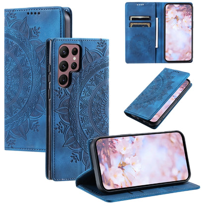 Totem Embossed Magnetic Leather Phone Case, For Samsung Galaxy S25 Edge 5G, For Samsung Galaxy S25 5G, For Samsung Galaxy S25+ 5G, For Samsung Galaxy S25 Ultra 5G