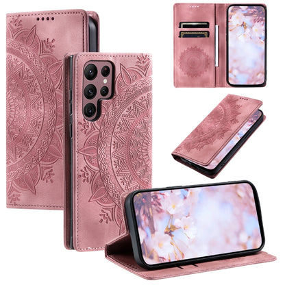 Totem Embossed Magnetic Leather Phone Case, For Samsung Galaxy S25 Edge 5G, For Samsung Galaxy S25 5G, For Samsung Galaxy S25+ 5G, For Samsung Galaxy S25 Ultra 5G