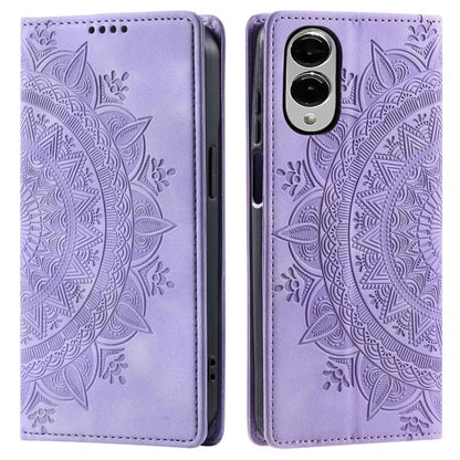 Totem Embossed Magnetic Leather Phone Case, For Samsung Galaxy S25 Edge 5G, For Samsung Galaxy S25 5G, For Samsung Galaxy S25+ 5G, For Samsung Galaxy S25 Ultra 5G