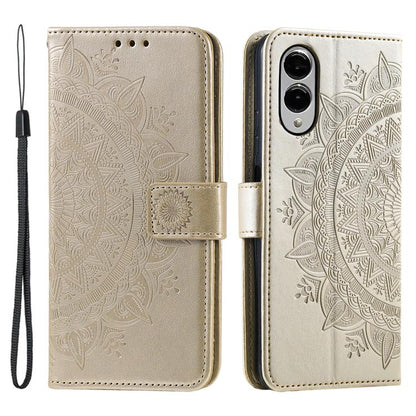 Totem Flower Embossed Leather Phone Case, For Samsung Galaxy S25 FE 5G, For Samsung Galaxy S25 Edge 5G, For Samsung Galaxy S25 5G, For Samsung Galaxy S25+ 5G, For Samsung Galaxy S25 Ultra 5G