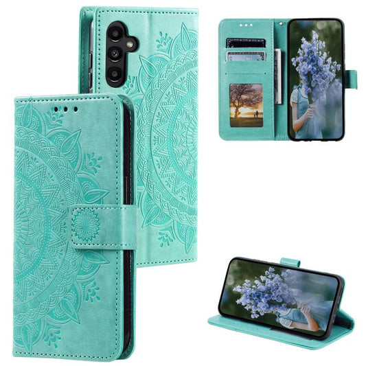 Totem Flower Embossed Leather Phone Case, For Samsung Galaxy S25 FE 5G, For Samsung Galaxy S25 Edge 5G, For Samsung Galaxy S25 5G, For Samsung Galaxy S25+ 5G, For Samsung Galaxy S25 Ultra 5G