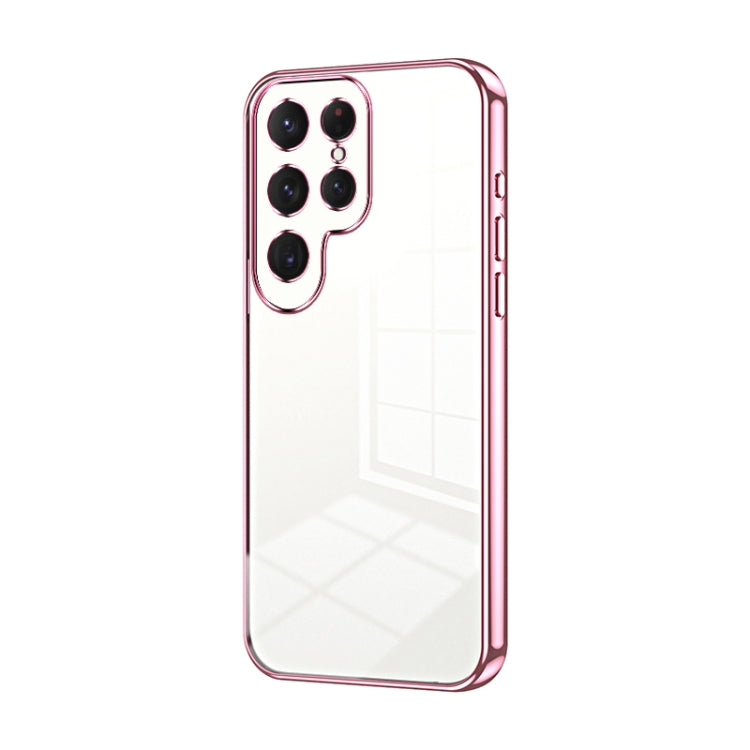 Transparent Plating Fine Hole Phone Case, For Samsung Galaxy S25 5G, For Samsung Galaxy S25+ 5G, For Samsung Galaxy S25 Ultra 5G